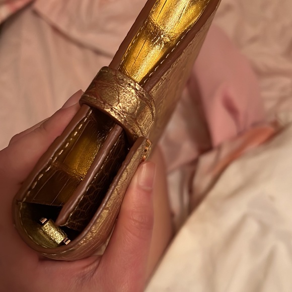 Delvaux Tempete Clutch: Alligator Feuille d”Or - Picture 6 of 10